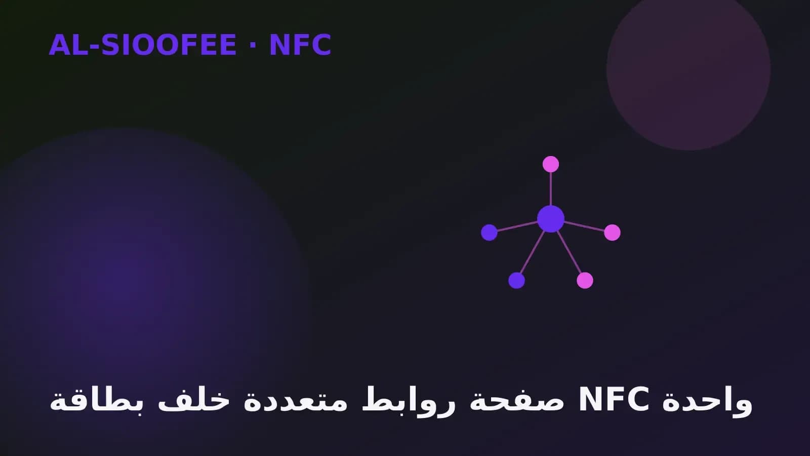 A multi-link landing page behind one NFC card
