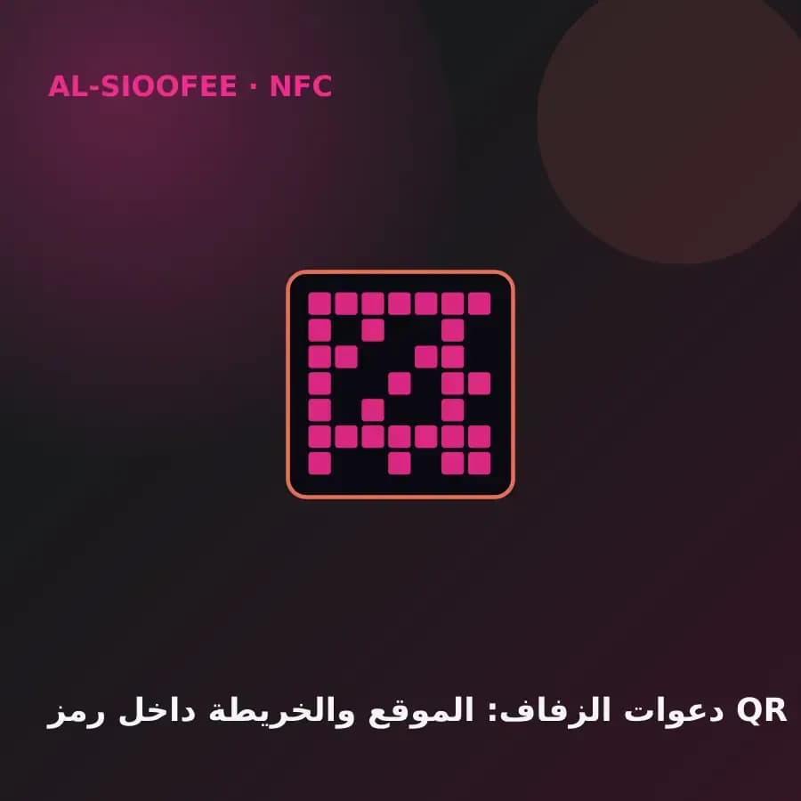 Wedding invitations: venue and map inside a QR code